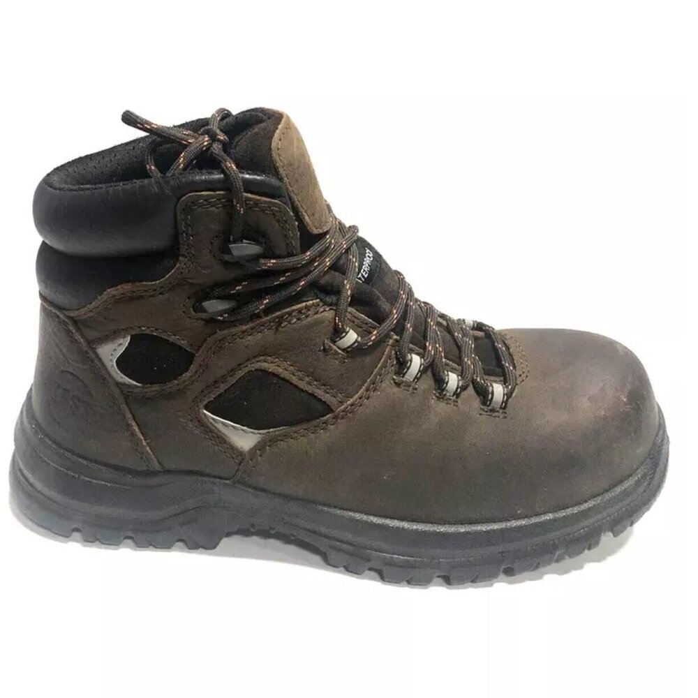 Hoss Men’s Lorne 6 inch, Brown Composite Work Boots, Size 7.5M
